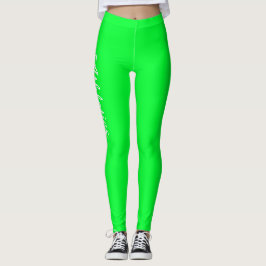 Fluro Green Personalization Leggings