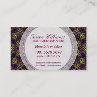 Fluro Green Space Science New Age Business Card Visitenkarte