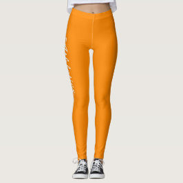 Fluro Orange Personalisierung Leggings