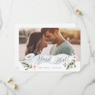 Flush the new Date Toilet Paper Roll Floral Foto Save The Date