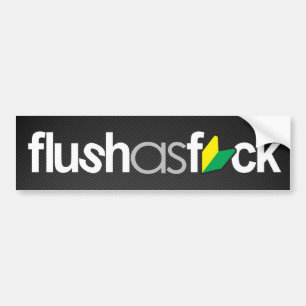 flushasfck (Imitatkohlenstofffaser) Autoaufkleber