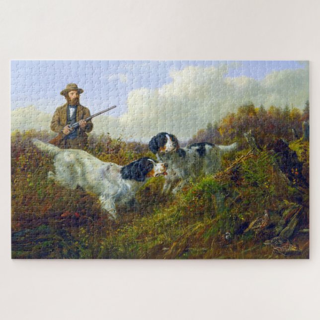 Flushing Grouse Long Lake Game Bird Jagd Puzzle (Horizontal)
