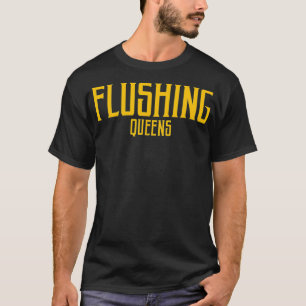 Flushing Queens NY Vintag Test Amber Print T-Shirt