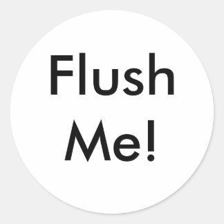 FlushMe! Runder Aufkleber