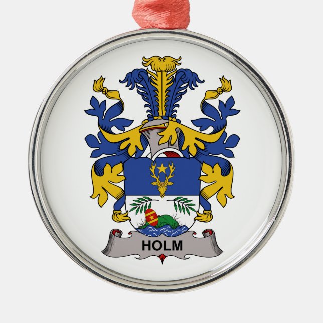 Fluşinsel-Familienwappen Silbernes Ornament (Vorne)