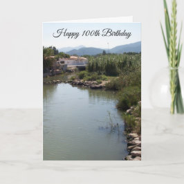 Fluss 100. Geburtstag Karte