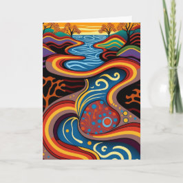 Fluss, Aborigine, Traumzeit. Karte