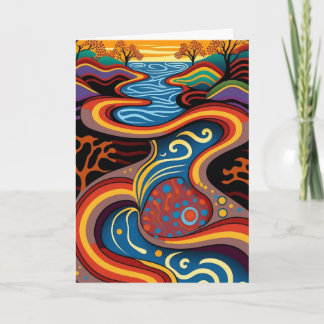 Fluss, Aborigine, Traumzeit. Karte