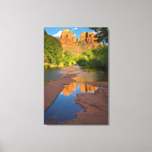 Fluss am Red Rock Crossing, Arizona Leinwanddruck