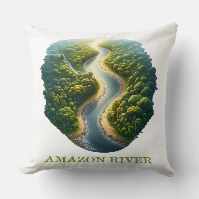 Fluss Amazon Kissen (Vorderseite)