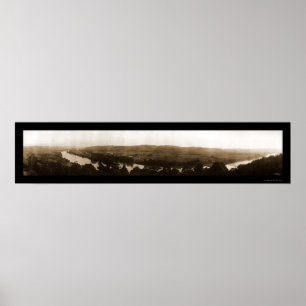 Fluss-Ansicht-Foto 1913 Charlestons West Virginia Poster