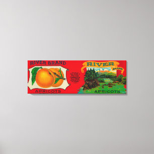 Fluss-Aprikosen-Aufkleber Leinwanddruck