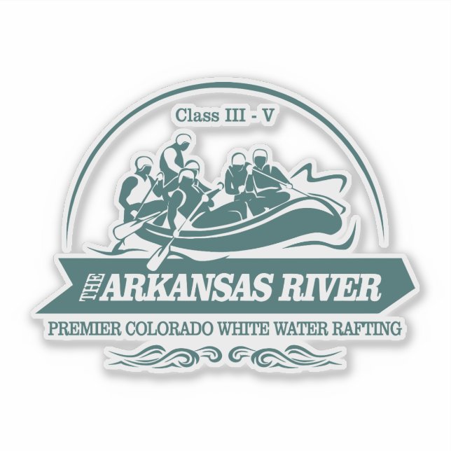 Fluss Arkansas (Rafting2) Aufkleber (Vorderseite)