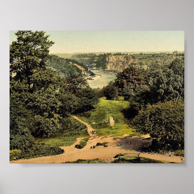 Fluss Avon von Clifton Downs, Bristol, England cl Poster (Vorne)