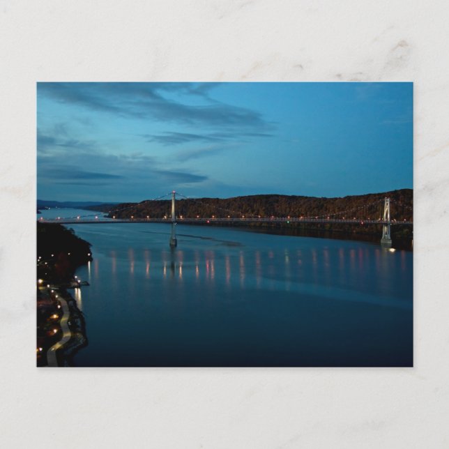 Fluss bei Nacht Postkarte (Vorderseite)