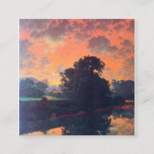 Fluss bei Scutney by Maxfield Parrish Quadratische Visitenkarte