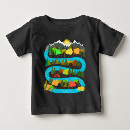 Fluss-Camping-Design Baby T-shirt