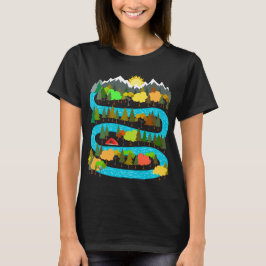 Fluss-Camping-Design T-Shirt