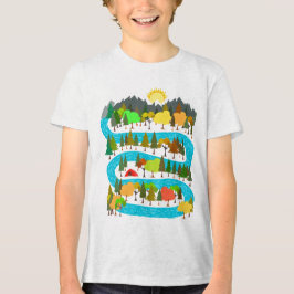 Fluss-Camping-Design Tri-Blend Shirt
