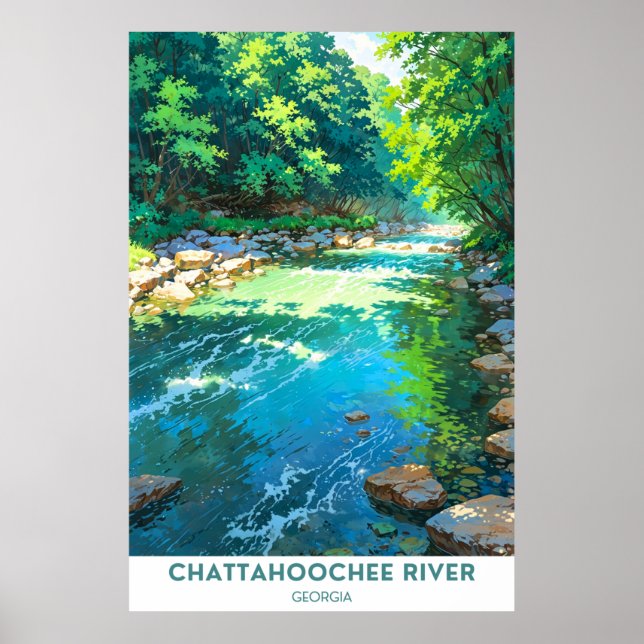 Fluss Chattahochee, Georgien Poster (Vorne)