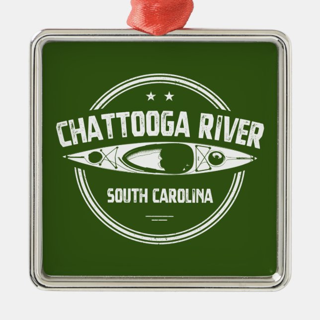 Fluss Chattooga, South Carolina Ornament Aus Metall (Vorne)
