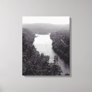 Fluss Circle Leinwanddruck