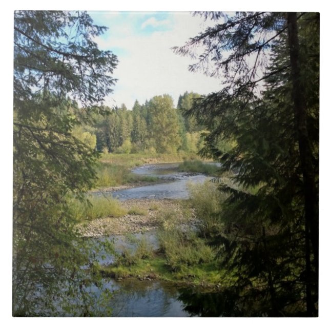 Fluss Clackamas, OR Fliese (Vorderseite)