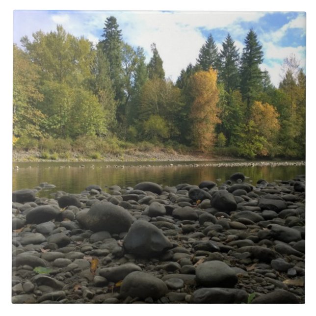 Fluss Clackamas, OR Fliese (Vorderseite)