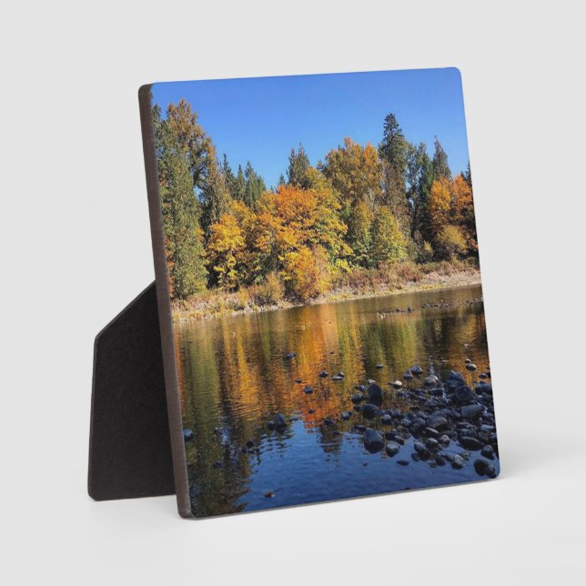 Fluss Clackamas, OR Fotoplatte (Vorderseite)