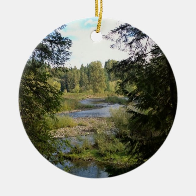 Fluss Clackamas, OR Keramik Ornament (Vorne)
