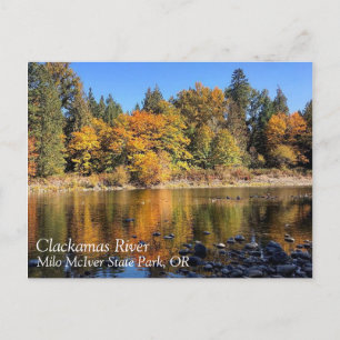 Fluss Clackamas, OR Postkarte