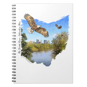 Fluss-Columbus Ohio Eagless Scioto Notizbuch Notizblock