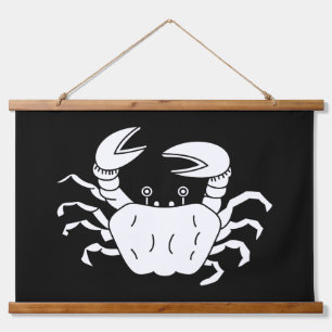 Fluss Crab Wandteppich Mit Holzrahmen