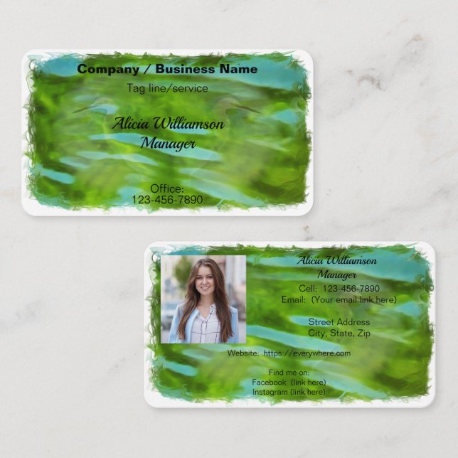 Fluss Crane Reflections 0335 Visitenkarte (Vorne/Hinten)