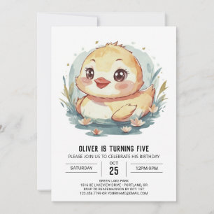 Fluss Custom Duck Birthday Einladung