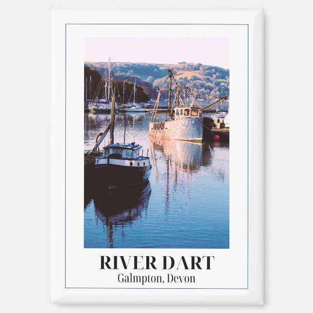 Fluss Dart, Galmpton Creek, Devon, England Magnet (Vorderseite)