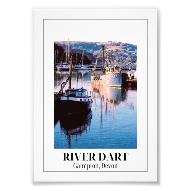 Fluss Dart, Galmpton, Devon Fotodruck (Vorne)