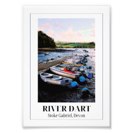 Fluss Dart, Stoke Gabriel, Devon Fotodruck
