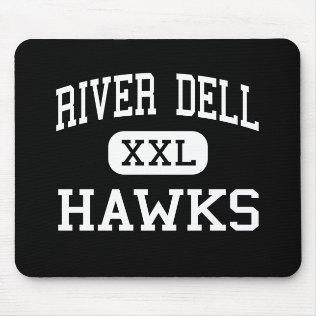 Fluss Dell - Falken - hoch - Oradell New-Jersey Mousepad (Vorne)
