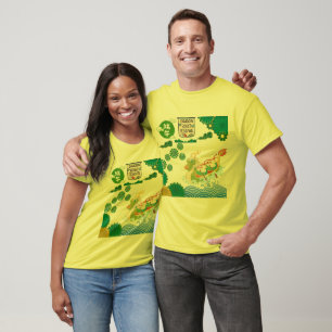 Fluss der aufsteigenden Drachen gelb T-Shirt