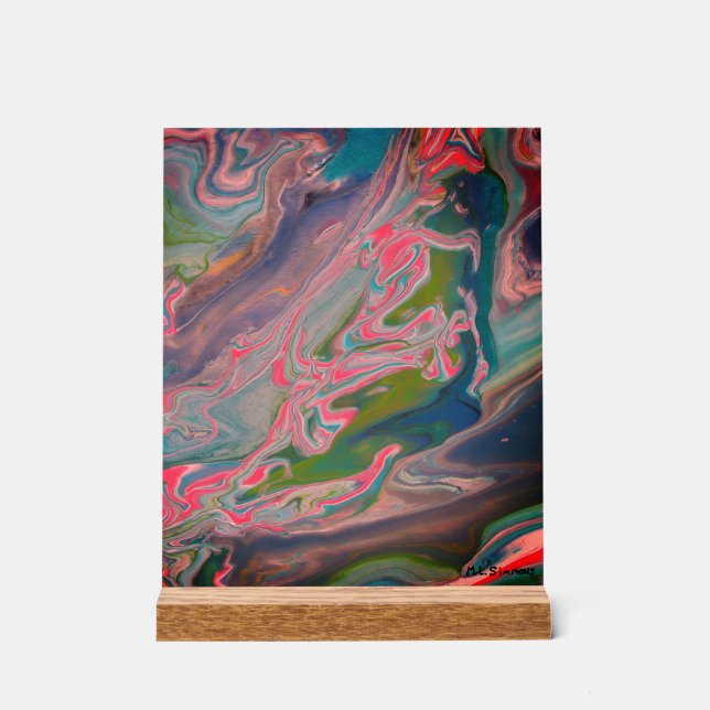 Fluss der Farben Fluss Farbe Kunst Acrylschild (Vorderseite)