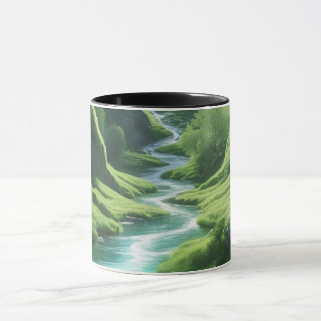 "Fluss der Ruhe - verzauberte Hügel Tasse (Zentrum)