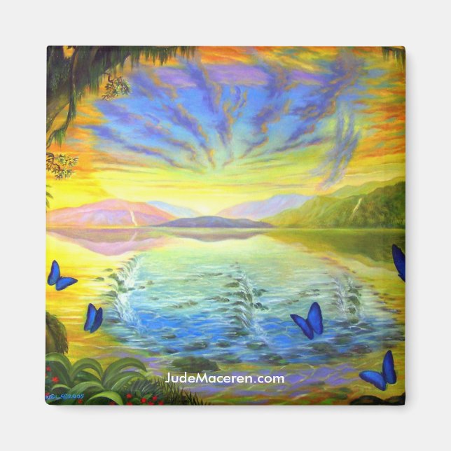 Fluss des Lebens Magnet (Vorne)