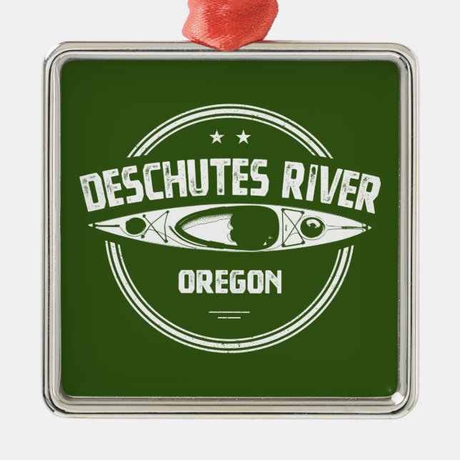 Fluss Deschutes, Oregon Ornament Aus Metall (Vorne)