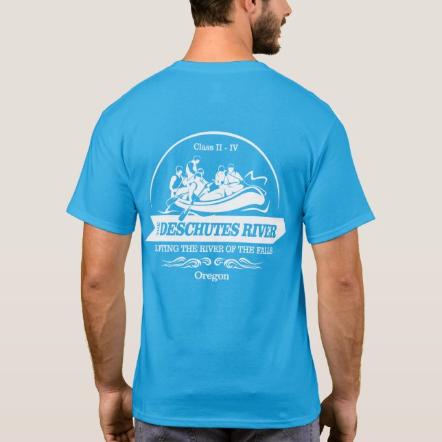 Fluss Deschutes (Rafting2) T-Shirt (Rückseite)
