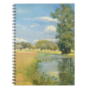 Fluss durch eine ernste Landschaft, Sommer Notizblock