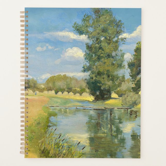 Fluss durch eine ernste Landschaft, Sommer Planer (Vorderseite)