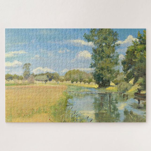 Fluss durch eine ernste Landschaft, Sommer Puzzle (Horizontal)