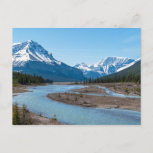 Fluss entlang der Icefields Parkway Highway 93 - K Postkarte