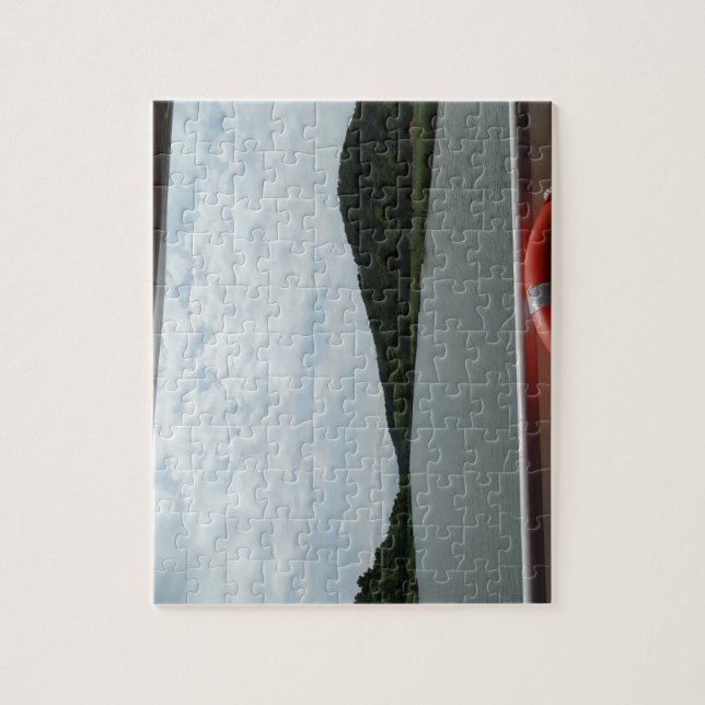 Fluss Foto-Puzzle mit Geschenkboot Puzzle (Vertikal)